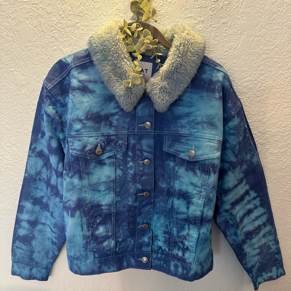 Ladies Shibori Indigo Tye Dyed Jean Jacket
New without tags